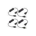  USB 延長ケーブル オン/オフスイッチ付き USB A オス メス 延長ケーブル ON/OFF USBスイッチ USB電源ケーブル 30cm 4本入り