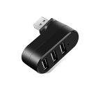 USBハブ 3ポート USB2.0コンボハブ バスパワー 回転可能usbハブ USBポート拡張 高速usb ハブ コンパクト 軽量 コンパクト 携帯便利