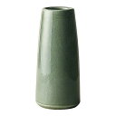 花瓶 手作り 高温磁器 高さ約18.5cm フラワーベース シンプル 花器 セラミック おしゃれ 北欧 陶器 生花 インテリア 家の装飾 ギフト(ヴィンテージ グリーン)(3)