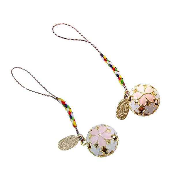 桜鈴 花の鈴 和柄 桜の花 きれいな音 根付 かわいい 桜柄 鈴 お守り プレゼント お土産 2個入