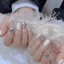 ネイルチップ ミディアム 24枚入り ネイルチップ ショート 人気 和風 かわいい シンプル おしゃれ つけ爪 ショート 春夏 花嫁ネイル 光沢 成人式 入学式 卒業式 結婚式パーティー ネイル チップ秋冬 ツールキット付属(#SZS01)