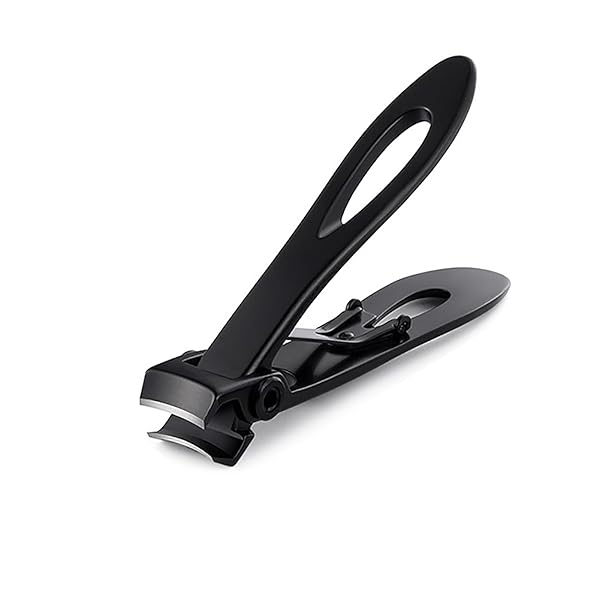 爪切り 大開口 専門のステンレス 厚爪切り 足切り 看護 女性用 男性用 高齢者向け大判巻き爪深爪切り高級（黒）