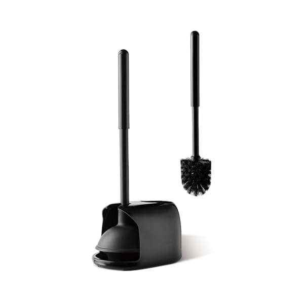 トイレ掃除 2in1 トイレブラシ トイレ つまり取り ラバーカップ 洋式・和式兼用タイプ 収納ケース付き 省スペース 床置き