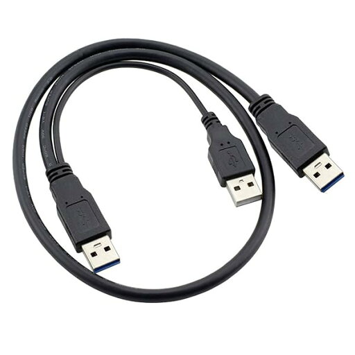 スーパースピードUSB 3.0電源Yケーブル2つAオスto USBオスfor外部ハードディスク スーパースピードUSB 3.0電源Yケーブル2つAオスto USBオスfor外部ハードディスク