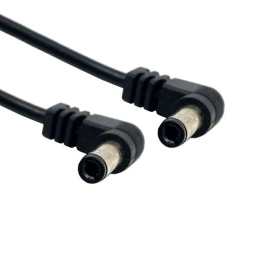 DC電源 5.5 x 2.1mm / 2.5mm オス→ 5.5 2.1/2.5mm オスプラグケーブル 直角 90度 60cm 24AWG DC電源 5.5 x 2.1mm / 2.5mm オス→ 5.5 2.1/2.5mm オスプラグケーブル 直角 90度 60cm 24AWG