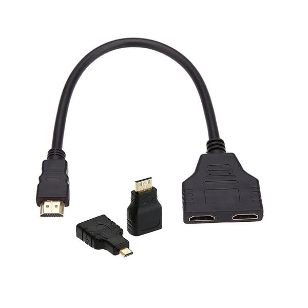 CY HDMI toデュアルHDMIメスYスプリッタスイッチ延長アダプタケーブルwith Micro & Mini HDMIアダプタ
