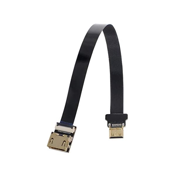 CYFPV HDMIメス→ミニHDMIオス延長FPCフラットケーブル1080P FPV HDTVマルチコプター空撮用(0.5m)