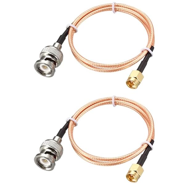 2パック 0.5M RG316 BNCオス 変換 SMA（オス）同軸ケーブル アンテナ用変換ケーブル高耐久