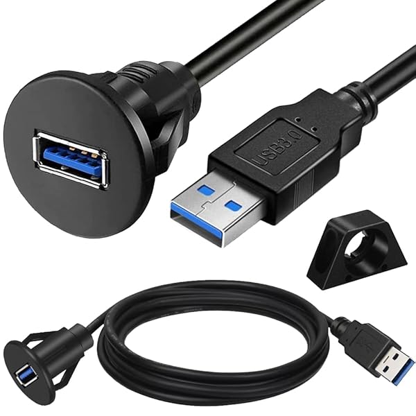 小さい USB 3.0 車 AUX のフラッシュ マウント ケーブル、車、ボートまたはオートバイ（3FT/1m）のため..