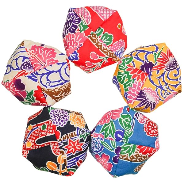 手作りお手玉 紅型柄 吉祥5種