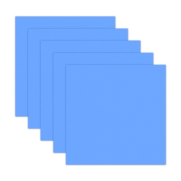 熱伝導パッドト100mm x 100mm x 0.5mm5枚入 高熱伝導シリコンシート 放熱パッド CPU冷却用 ヒートシンク サーマルパッド クール 熱伝導シート 熱伝導 シリコン パッド ブルー