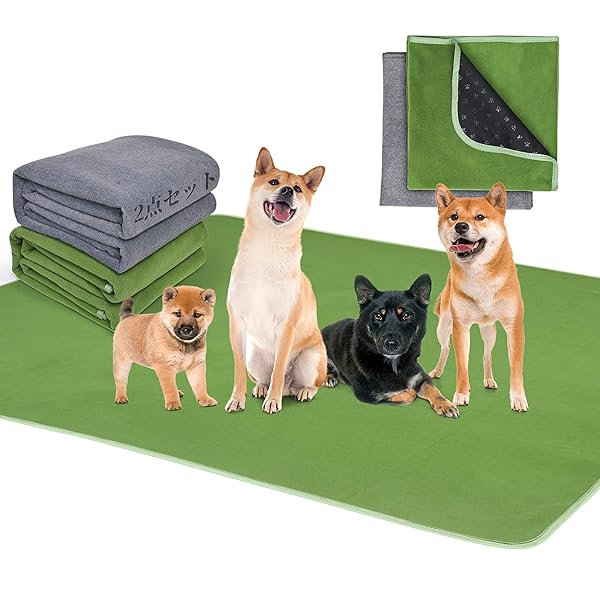 【2枚セット】犬 猫用洗えるペットシーツ 繰り返し使える犬用おしっこマット ペットマット 漏れにくさ ..