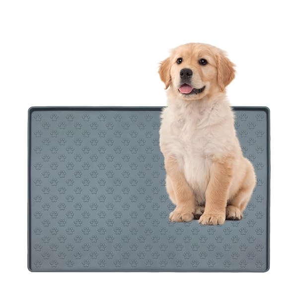 犬 トイレトレー シリコン ワイド トイレトレー ワイド 【可愛い肉球柄 &】エッジ加工で漏れ安心 トイ..