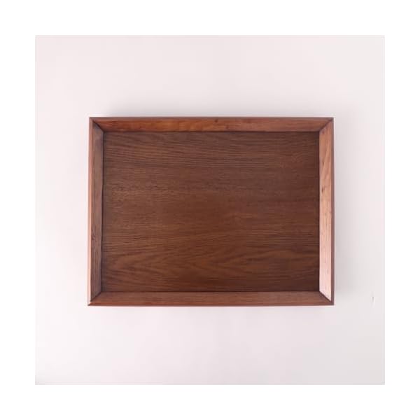 カフェトレー 木製 トレイ お盆 cafe オシャレ ランチョンマット 白木 シンプル 北欧 (漆 40cm)