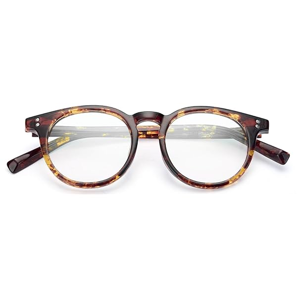 柔らかな印象 老眼鏡 レディース メンズ ブルーライトカット お洒落 人気 超薄型レンズ メガネ オシャレ 軽量 形状記憶 おしゃれ 丸型 TR90フレーム ブラウンデミ 度数：300