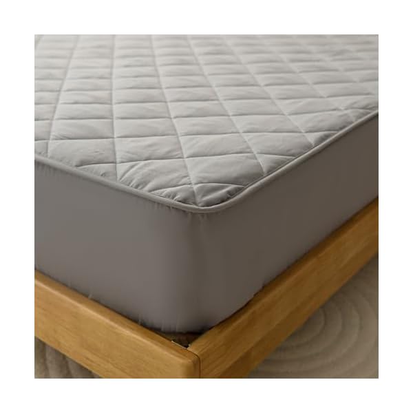 敷きパッド一体型ボックスシーツ ダブル 吸湿通気 柔らかい 中綿入り 全周ゴムバンド付 オールシーズン 抗菌防臭 マチ部分30cm 着脱簡単 ズレない 洗える 速乾(ホワイト, 140＊200cm)