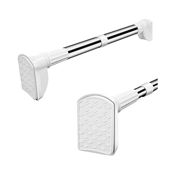 強力突っ張り棒 つっぱり棒 ステンレス 強い負荷 伸縮棒 幅50-280cm 滑り止め ドリル不要 クローゼットロッド カーテンロッド 洗濯干し 布団干し 物干し竿 室内 屋外 (直径32mm「取付寸法110-200cm」)