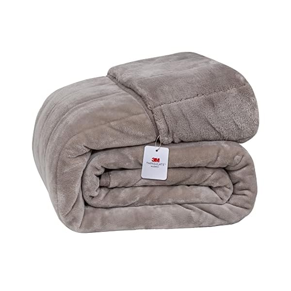 シンサレート毛布 厚手 セミダブル 冬用 【SUPER HOT】 フランネル 2枚合わせ 3Mシンサレート中綿 断熱素材 超極細繊維 LockHeat速暖発熱繊維 襟付き 掛け毛布 四層構造 保温 24時間持続制菌消臭 軽量 洗える 毛抜けない 静電