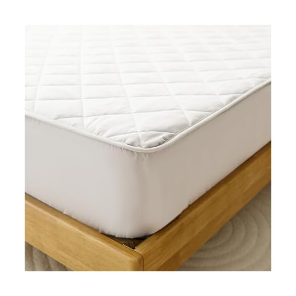 敷きパッド一体型ボックスシーツ ファミリーサイズ 吸湿通気 柔らかい 中綿入り 全周ゴムバンド付 オールシーズン 抗菌防臭 マチ部分30cm 着脱簡単 ズレない 洗える 速乾 (ホワイト, 240＊200cm)