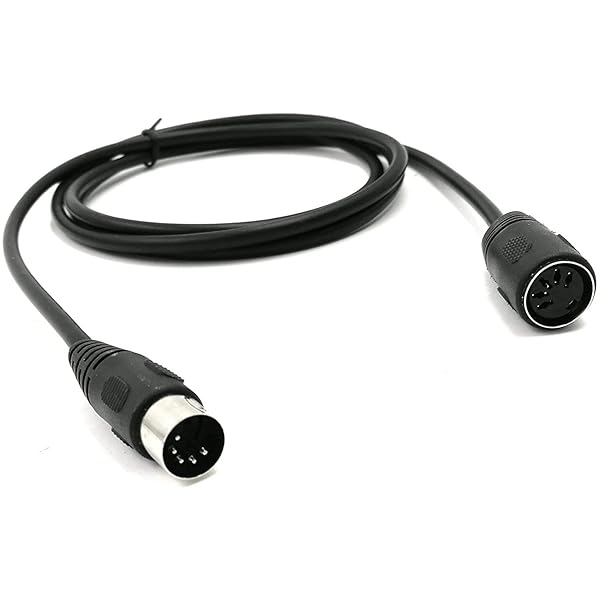 1.5メートル MIDI延長ケーブル、MIDI DIN 5ピンDINオス - メスオーディオケーブル MIDI/ATキーボード、MIDIキーボード用（シンセサイザー、オルガン、エレクトリックピアノ、MIDIギターなど (1.5M DIN M-F)