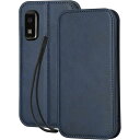 AQUOS Wish3 ケース 手帳型 AQUOS Wish3 SH-53D A302SH A303SH スマホケース レザー カード収納 内蔵マグネット式 レトロネイビー