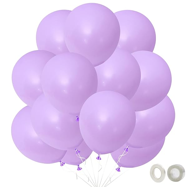 バルーン 風船 60個入 10インチ ラウンド マカロンカラー ゴム風船 パステルマット 飾り付け 誕生日 結婚式 店舗装飾 パーティー 運動会 文化祭 バルーンアート 単色 パープル
