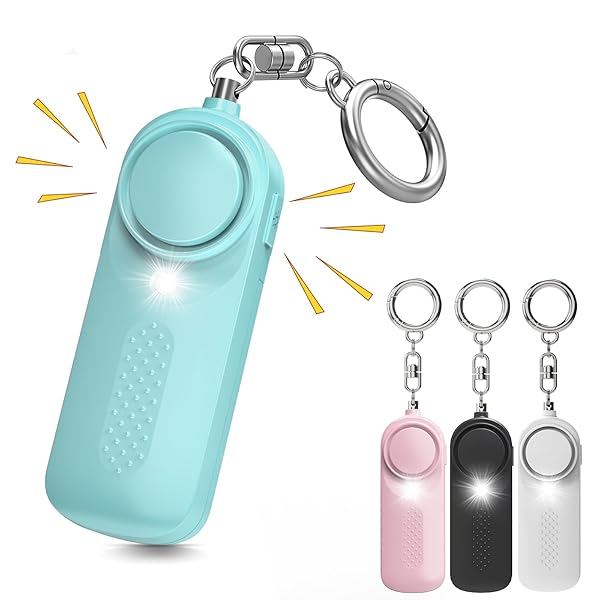 防犯ブザー 防犯アラーム 130dB大音量 防犯グッズ LEDライト付き 防犯ベル 大音量アラーム 小学生/女の..