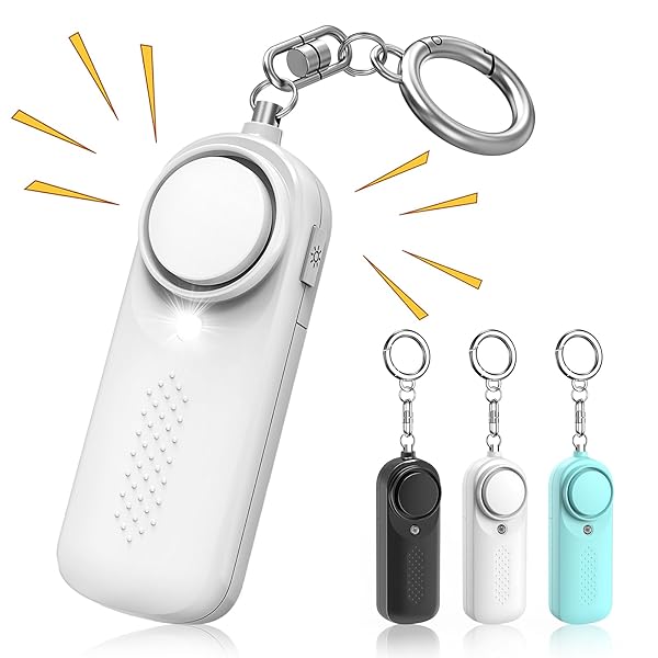 防犯ブザー 防犯アラーム 130dB大音量 防犯グッズ LEDライト付き 防犯ベル 大音量アラーム 小学生/女の..