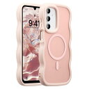 対応 Samsung Galaxy A16 4G/5G 用の ケース 透明 TPU ウェーブデザイン スマホケース クリア 可愛い 人気 おしゃれ ケース MagSafe対応 薄型 軽量 耐衝撃 波型 バンパー スマホケース - ピンク