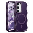 対応 Samsung Galaxy S25 FE 5G 用の ケース 透明 TPU ウェーブデザイン スマホケース クリア 可愛い 人気 おしゃれ ケース MagSafe対応 薄型 軽量 耐衝撃 波型 バンパー スマホケース - パープル