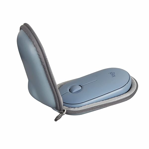 ロジクール ワイヤレスマウス 無線 マウス Pebble M350GR /M355専用収納ケース-(ケースのみ) (ブルー)