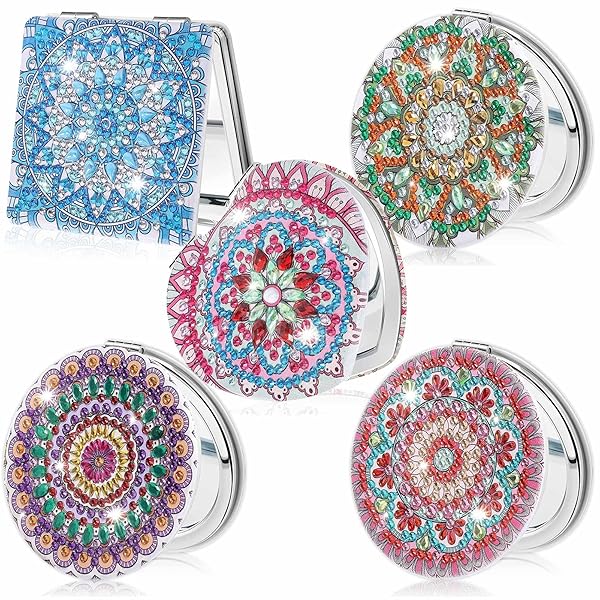 ダイヤモンドアート キット ダイヤモンドペインティング 丸型両面鏡 ダイアモンドアート セット 手芸キット 3Dダイヤモンド キラキラ DIY可能 ダイヤモンド...