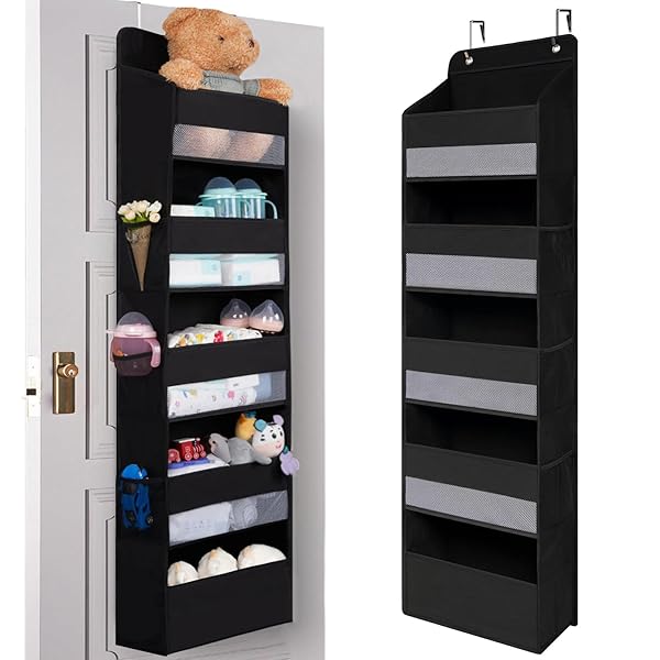 ウォールポケット 【2024変形防止設計】 5段 ドア掛け 収納ポケット 壁掛け 吊り下げ収納ポケット 頑丈..