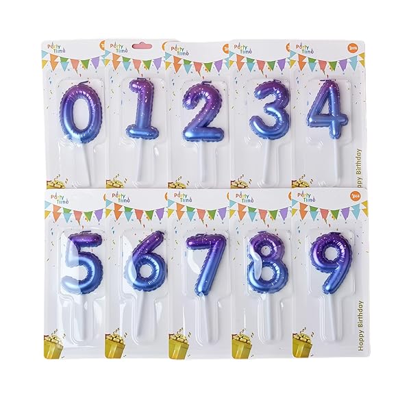 バースデーナンバーキャンドル 0～9 10点セット マカロン色 ロウソク 数字 誕生日を祝う 高級 ろうそく おしゃれ スタイリッシ 記念日キャンドルウエディングパーティー卒業パーティー (A3)