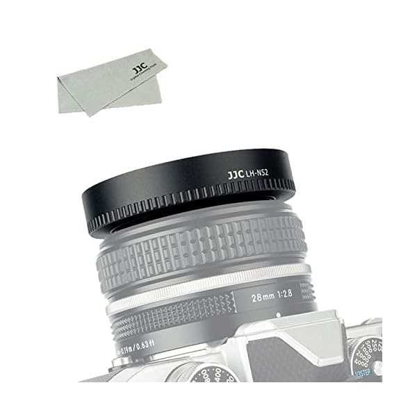 ねじ込む式 アルミ レンズフード Nikon Nikkor Z 28mm F2.8 SE & Nikon Nikkor Z 40mm F2 レンズ 用 Nikon Z fc に対応 Ф52mm保護フィルター と レンズキャップ インストール可能 クリ