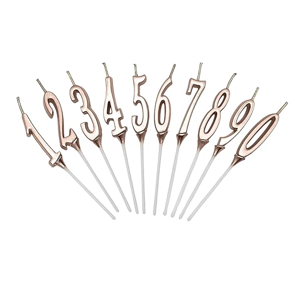 バースデーナンバーキャンドル 0～9 10点セット ロウソク 数字 誕生日を祝う 高級 ろうそく おしゃれ スタイリッシ 記念日キャンドルウエディングパーティー卒業パーティー