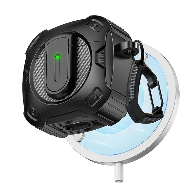 AirPods第4世代用ケース、2024年新宇宙テーマケース。AirPods第4世代に対応、ロック機能付き、ミリタリ..