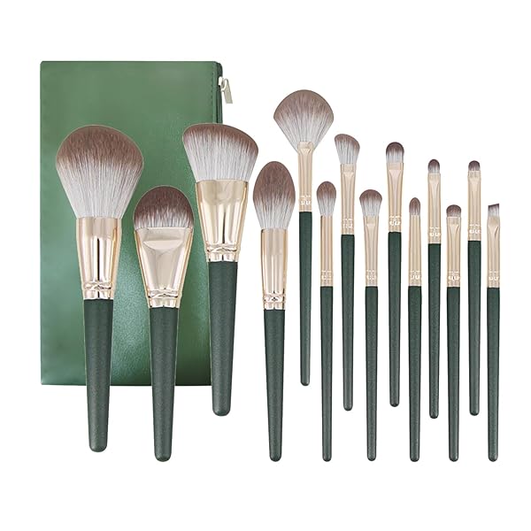 メイクブラシセット 14本 メイクブラシ 高級繊維毛 超柔らかい 化粧筆 多機能 化粧ブラシセット 持ち運びに便利 化粧ポーチ付き