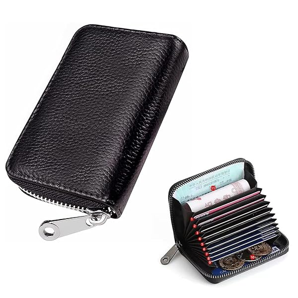 カードケース カードホルダー 名刺ホルダー 大容量 クレジットカードホルダー 磁気防止 スキミング防止ケース カードデータ保護 クレジットカードケース 20枚のカードスロット付きメモリーカード 黒