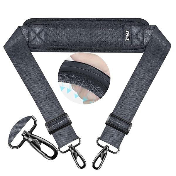 74 インチのショルダーストラップ、固定パッドとデュアルバランスバックル付き -暗灰色