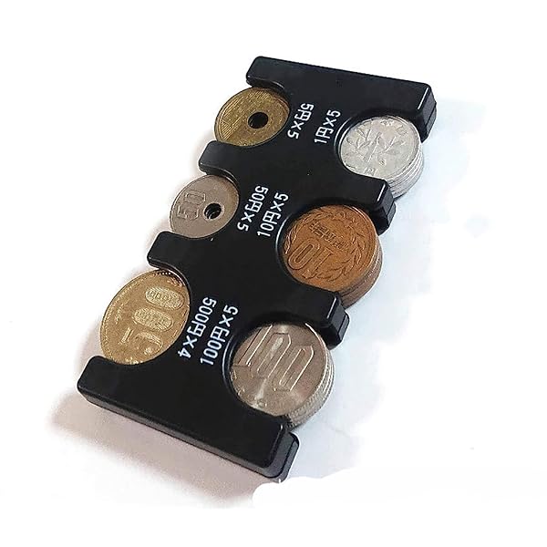 コインホルダー コイン収納 3350円収納 軽量 コンパクト 携帯用コインホルダー コインケース 小銭入れ 整理便利 硬貨収納 コインを分類できる 貨幣専用ケース (ブラック）