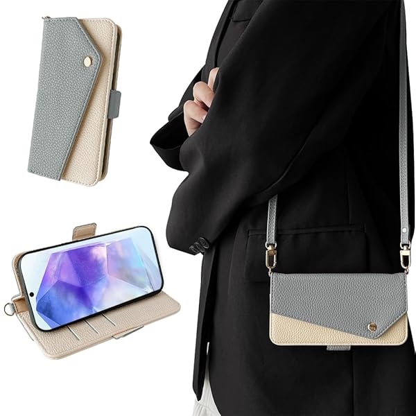 for Galaxy A55 5G ケース 手帳型 ショルダー ギャラクシーA55 ケース 手帳型 可愛い SC-53E / SCG27 ケース 手帳型 おしゃれ galaxya55スマホケース 財布型 マグネット式 軽量 耐衝撃 高級PUレザー カ