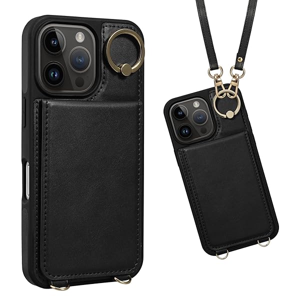 対応 iPhone 16 Pro Max ケース 背面 手帳型 カード 手帳型ケース iPhone16 ProMax 用 ショルダー ストラップ スマホケース いPhone16 Pro Max 用 肩掛け ICカード収納 斜め掛け 首掛け スタンド