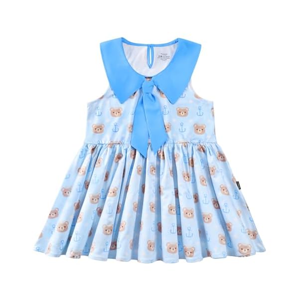 女子タンクトップ【セーラーベアー】 スベスベシルキー触感 ベビードールトップ ノースリーブ ブルー X..