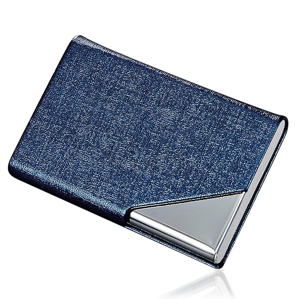 名刺入れ 名刺ケース 大容量 名刺が折れない 薄型 PUレザー&ステンレス鋼 マグネット式 名刺ホルダー ..