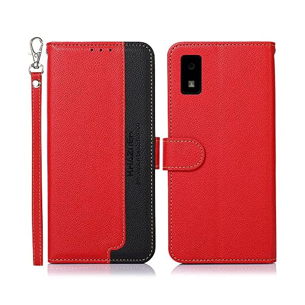 AQUOS Wish SHG06 ケース 手帳型 wish2 SH-51C aquos sh-m20ケース A104SH カバー 財布型 ストラップ付き [RFIDブロッキング] 高級PUレザー マグネット開閉式 カード収納 横置きスタンド機能 耐衝