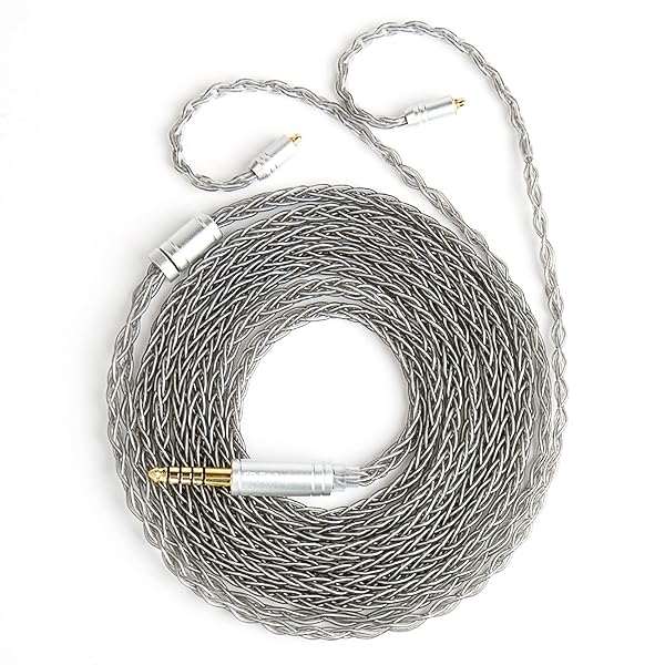 KBEAR ST12plus MMCX4.4mmイヤホンりケーブル 2m 14芯 8本4N無酸素銅銀メッキアップグレードケーブル アルミニウム陽極酸化プロセス 音質改善 hi-fiオーディオ ヘッドフォン 交換用 SE215/SE315/SE425/
