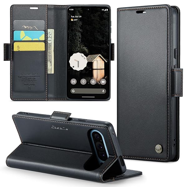 Google Pixel 10 Pro XL 5G 対応 ケース 手帳型 財布型 カードポケット付き 高級レザー Pixel 10 Pro XL 用 衝撃吸収 スマホケース 全面保護 カード収納 スタンド機能 携帯カバー 磁気バックル付き ストラップ