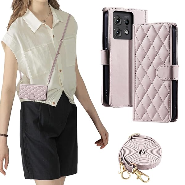 FOR motorola edge 50 pro/50s pro ケース 防塵 おしゃれ ストラップ付き スタンド機能 カード収納 軽量 薄型 耐衝撃 高級PUレザー 滑り防止 財布型 内蔵マグネット 開閉式 チェック柄 上質 耐摩擦 マグネット式