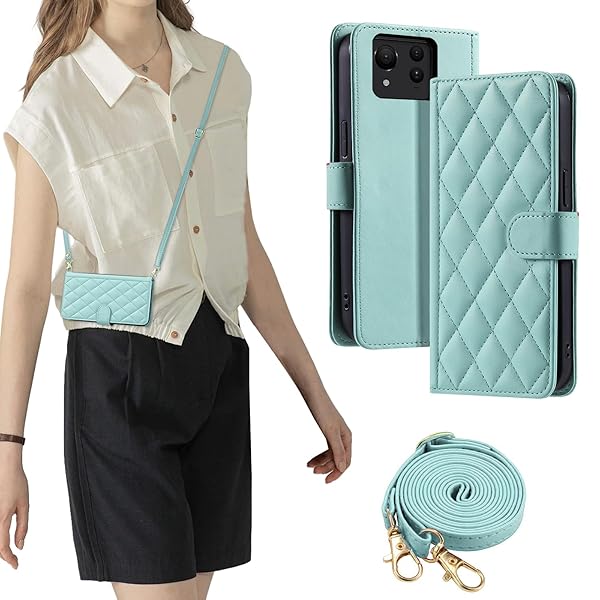 FOR ASUS Zenfone 11 Ultra 対応 ケース 防塵 おしゃれ ストラップ付き スタンド機能 カード収納 軽量 薄型 耐衝撃 高級PUレザー 滑り防止 財布型 内蔵マグネット 開閉式 チェック柄 上質 耐摩擦 マグネット式 肩掛け